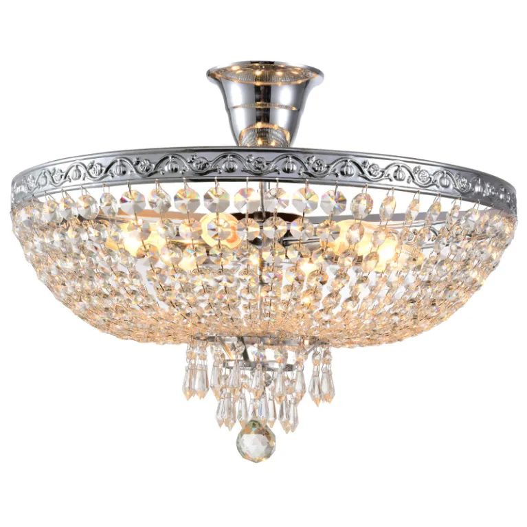 Люстра на штанге Natali Kovaltseva ROCOCO 81407/6C CHROME в Нижнем Новгороде