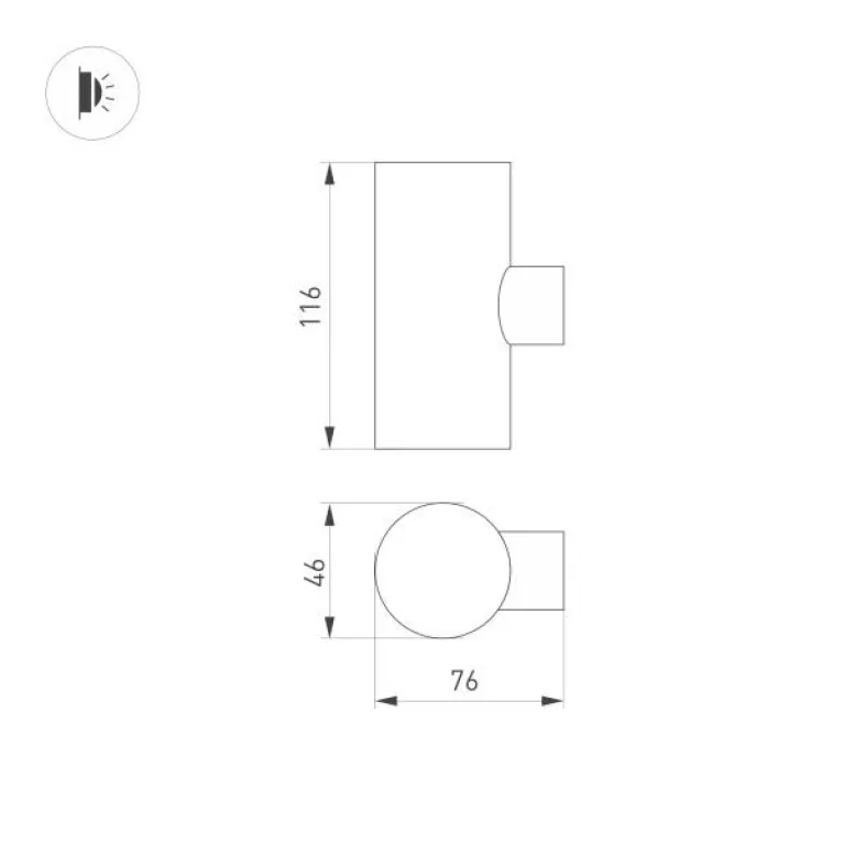 Уличный настенный светодиодный светильник Arlight KT-Ray-Wall-Twin-R46-2X3W Day4000 034136 в Нижнем Новгороде