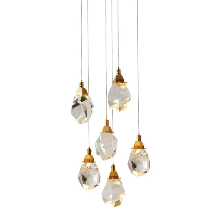 Подвесной светильник Delight Collection Crystal rock II 9701P/6R brass в Нижнем Новгороде