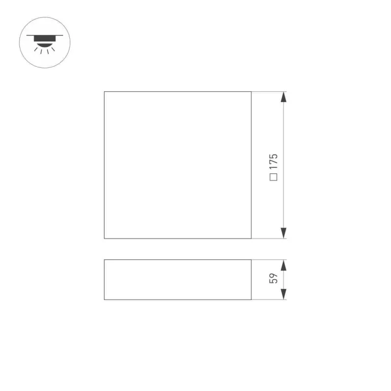 Потолочный светодиодный светильник Arlight IM-Quadro-Emergency-3H-S175x175-19W Day4000 040925 в Нижнем Новгороде
