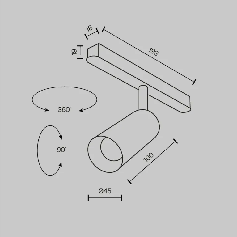 Трековый магнитный светильник Maytoni Focus Led TR032-2-5W2.7K-M-B в Нижнем Новгороде