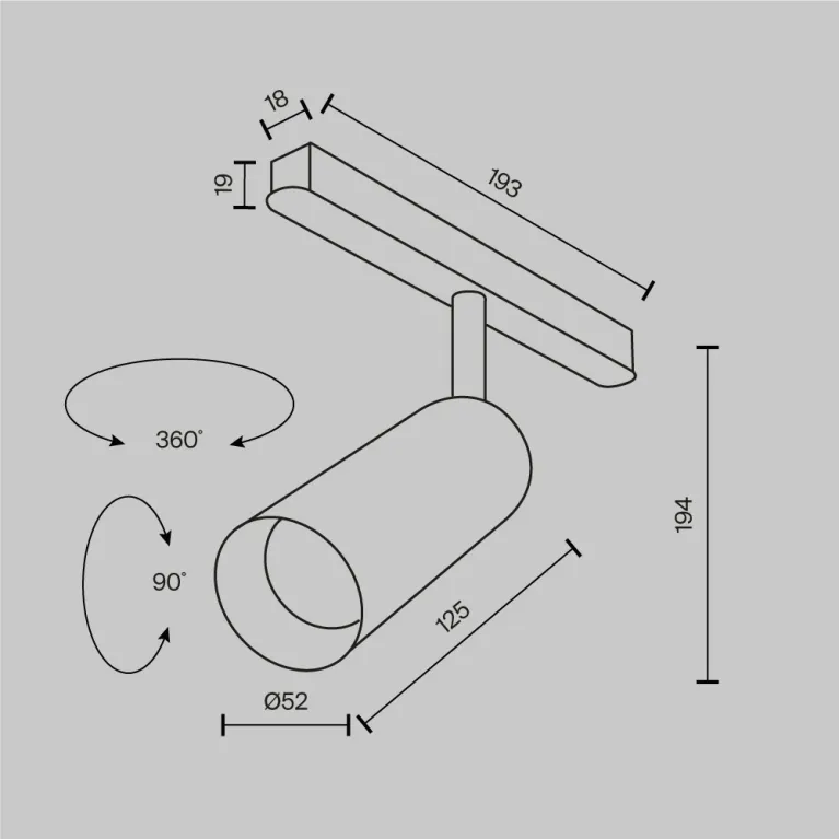 Трековый магнитный светильник Maytoni Focus Led TR032-2-12W2.7K-M-B в Нижнем Новгороде