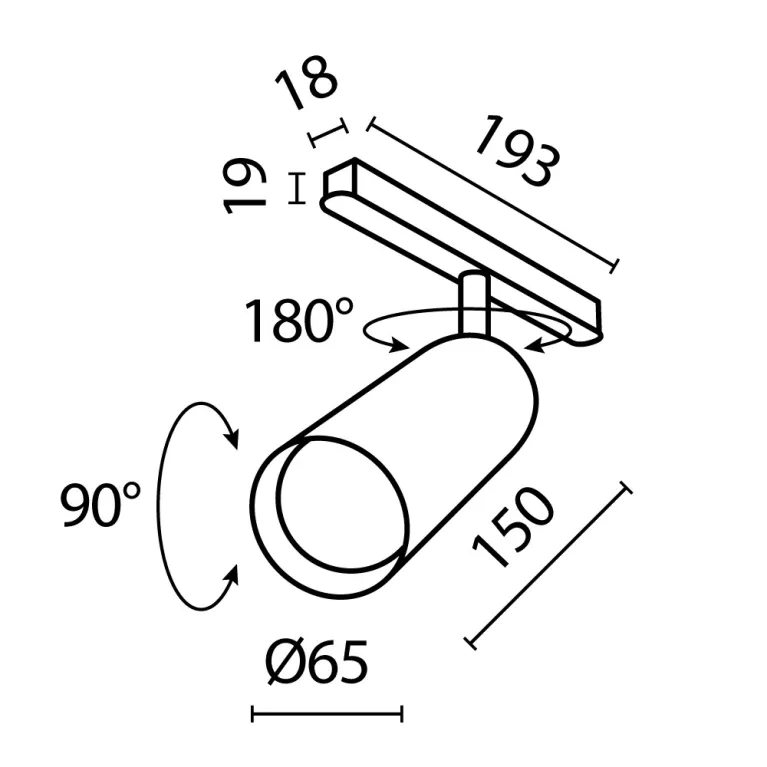Трековый магнитный светильник Maytoni Focus Led TR032-2-20W2.7K-M-B в Нижнем Новгороде