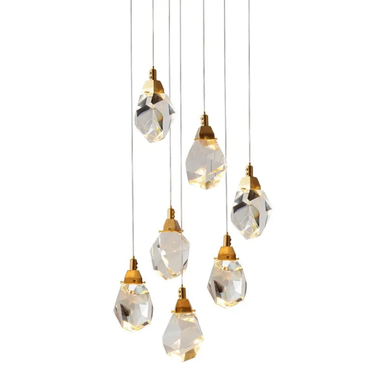 Подвесной светильник Delight Collection Crystal rock II 9701P/7R brass в Нижнем Новгороде
