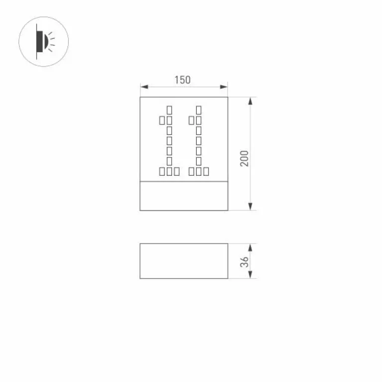 Уличный настенный светодиодный светильник Arlight LGD-Sign-Wall-S150x200-3W Warm3000 030022 в Нижнем Новгороде