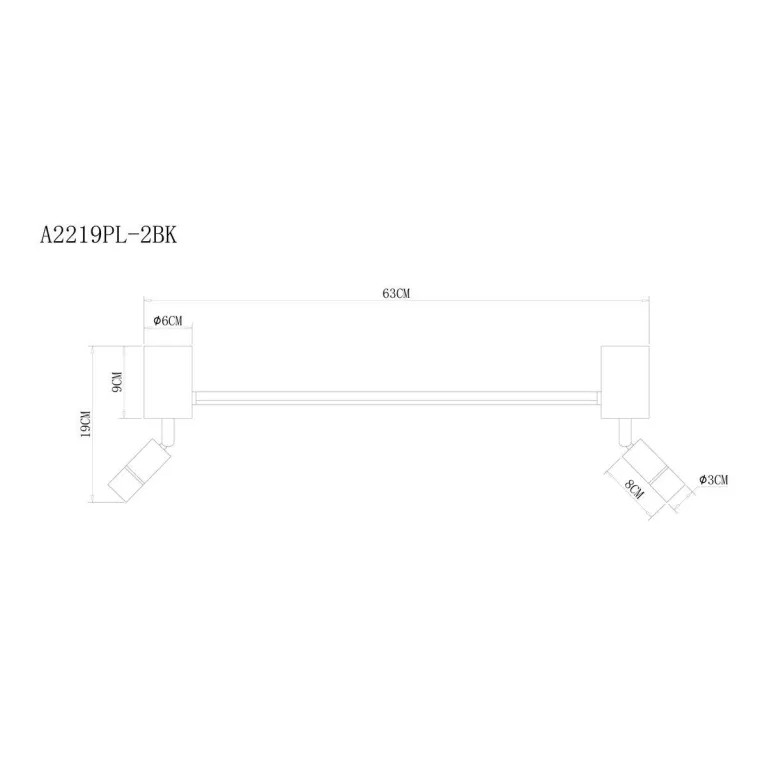 Светодиодный спот Arte Lamp Rasalas A2219PL-2BK в Нижнем Новгороде