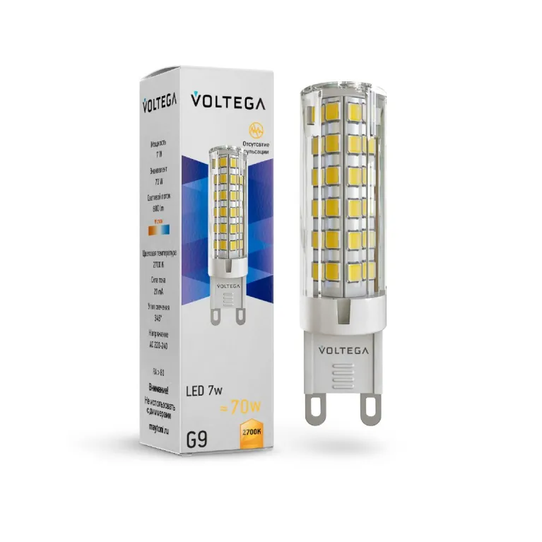 Лампа светодиодная Voltega G9 5W 2700K 7263 в Нижнем Новгороде