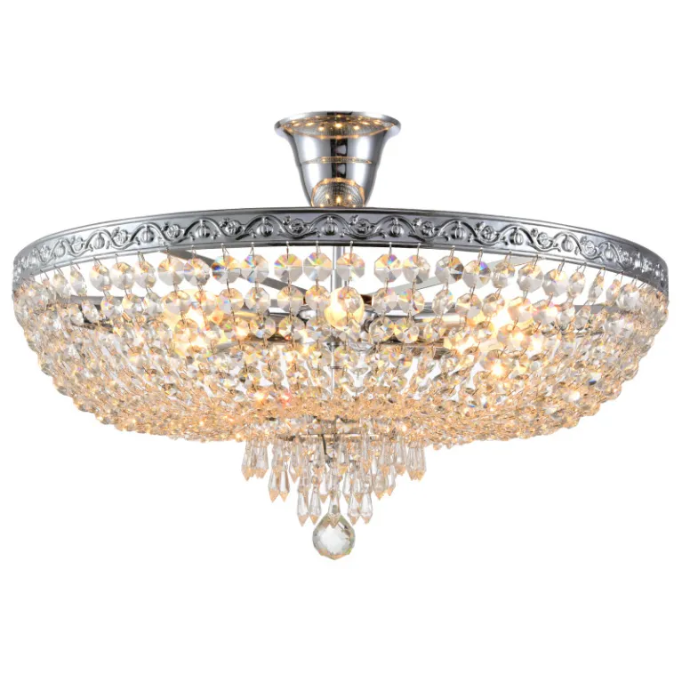 Люстра на штанге Natali Kovaltseva ROCOCO 81407/8C CHROME в Нижнем Новгороде