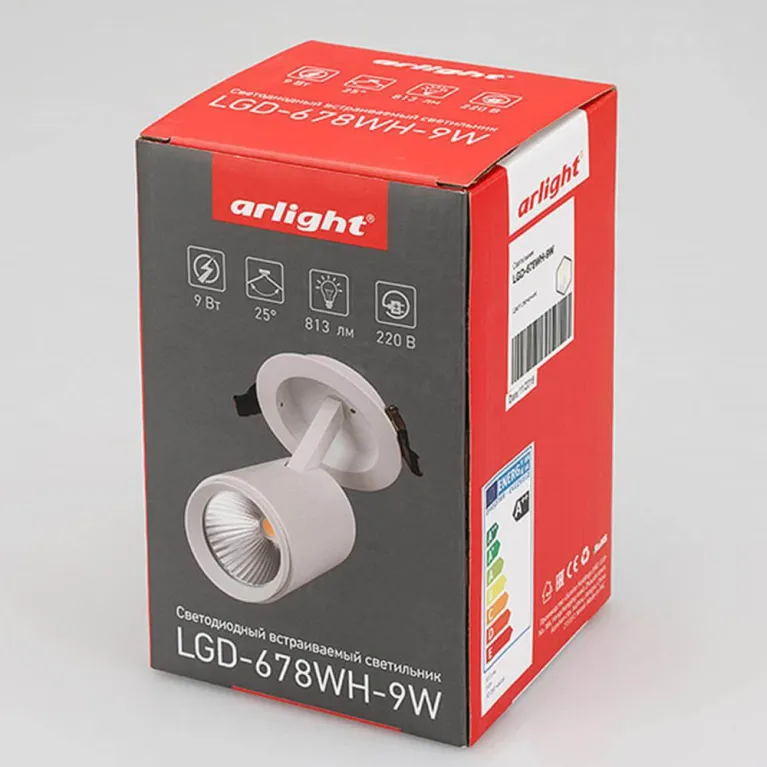 Встраиваемый светодиодный спот Arlight LGD-678WH-9W White 25deg 022243 в Нижнем Новгороде