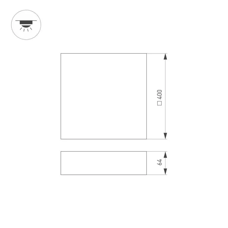 Потолочный светодиодный светильник Arlight IM-Quadro-Emergency-3H-S400x400-44W Warm3000 041027 в Нижнем Новгороде