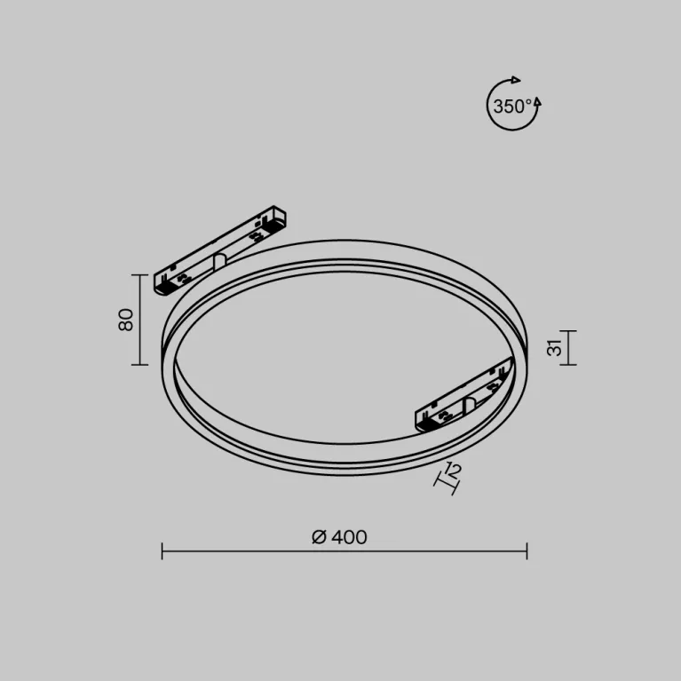Трековый магнитный светильник Maytoni Rim TR227-2-24W3K-B в Нижнем Новгороде