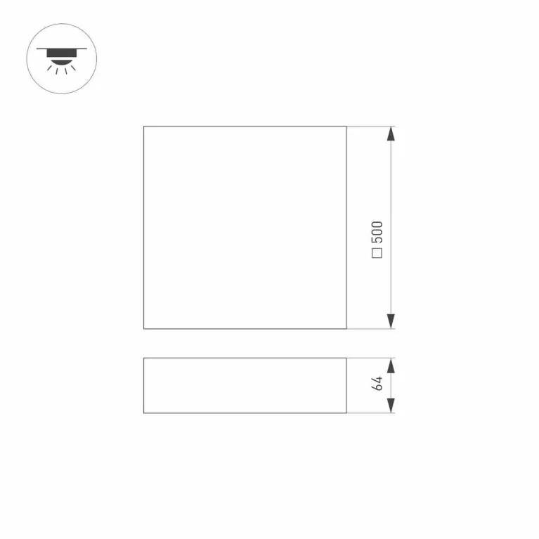 Потолочный светодиодный светильник Arlight IM-Quadro-Emergency-3H-S500x500-54W Day4000 041043 в Нижнем Новгороде