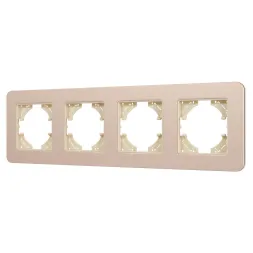 Рамка на 4 поста алюминиевая Arlight FRM-AKIRY-SFAL-4-GD 049745