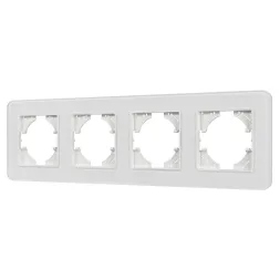 Рамка на 4 поста стеклянная Arlight FRM-OMALI-GS-4-WH 049700
