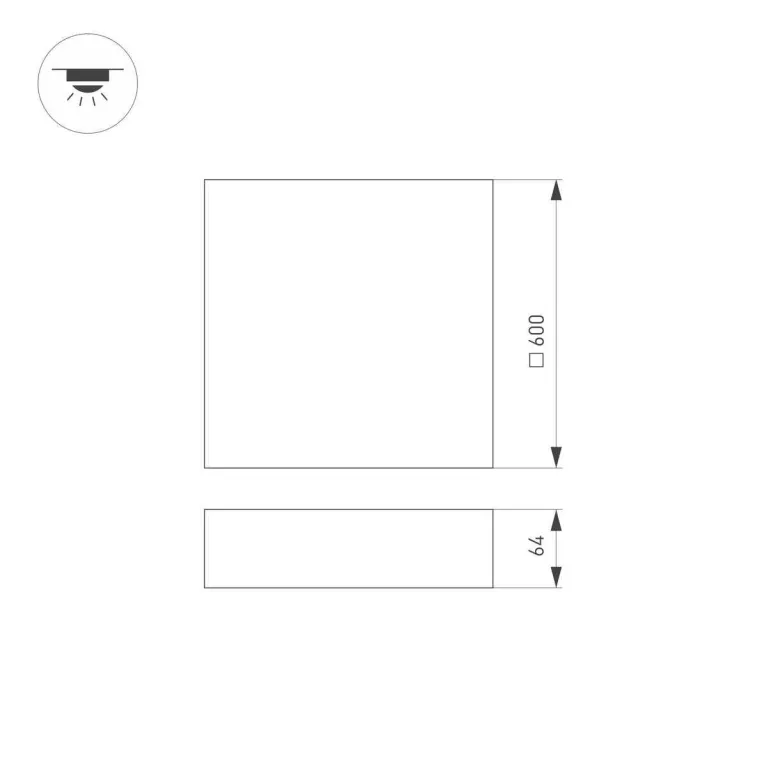 Потолочный светодиодный светильник Arlight IM-Quadro-Emergency-3H-S600x600-64W Warm3000 041046 в Нижнем Новгороде
