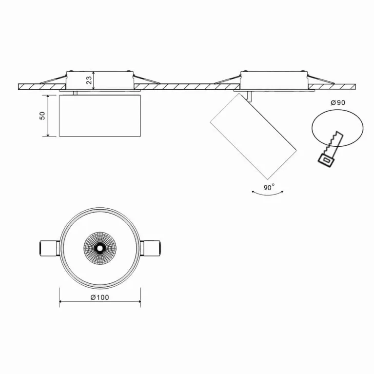 Встраиваемый светодиодный спот DesignLed GW-8001S-15-BL-NW 004897 в Нижнем Новгороде