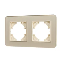 Рамка на 2 поста стеклянная Arlight FRM-OMALI-GS-2-GD 049695