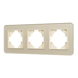 Рамка на 3 поста стеклянная Arlight FRM-OMALI-GS-3-GD 049699