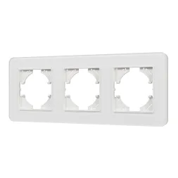 Рамка на 3 поста стеклянная Arlight FRM-OMALI-SFGS-3-WH 049712