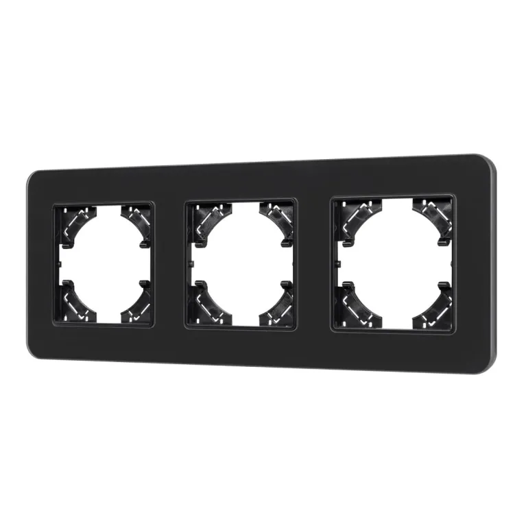 Рамка на 3 поста стеклянная Arlight FRM-OMALI-SFGS-3-BK 049713 в Нижнем Новгороде