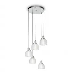 Подвесная люстра Ideal Lux Ruby SP5 Cromo