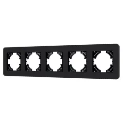 Рамка на 5 постов стеклянная Arlight FRM-OMALI-SFGS-5-BK 049721