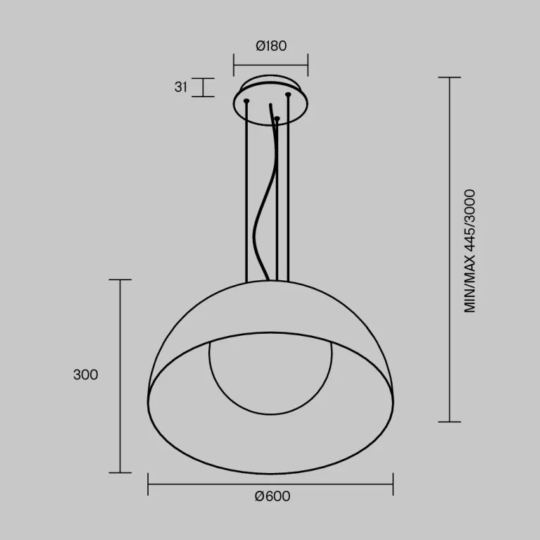Подвесной светильник Maytoni Batten MOD472PL-L33B3K в Нижнем Новгороде
