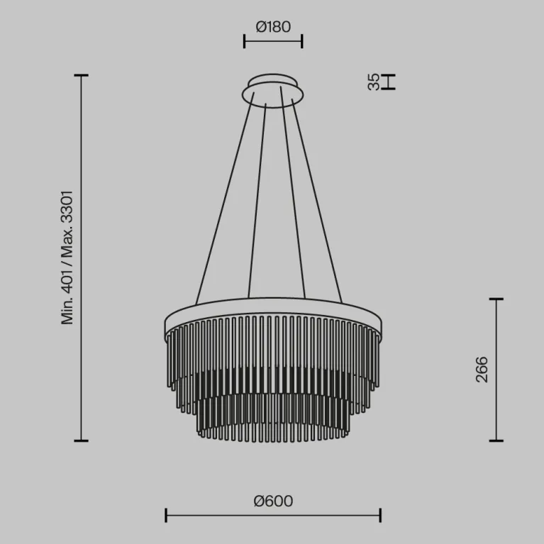 Подвесной светильник Maytoni Trove MOD486PL-L38BSK в Нижнем Новгороде