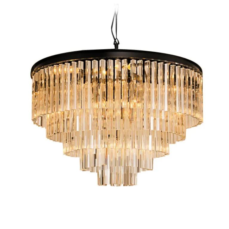 Подвесная люстра Delight Collection 1920s Odeon KR0387P-10A black/amber в Нижнем Новгороде