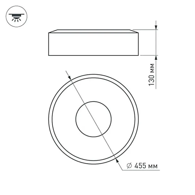 Потолочный светодиодный светильник Arlight SP-Tor-Ring-Surface-R460-33W Day4000 022134(1) в Нижнем Новгороде
