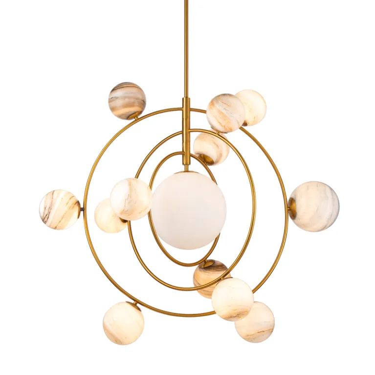 Люстра на штанге Delight Collection Planet KG1122P-13 brass в Нижнем Новгороде