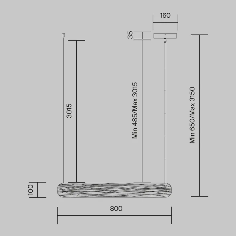 Подвесной светильник Maytoni Frostum MOD439PL-L20BSK в Нижнем Новгороде