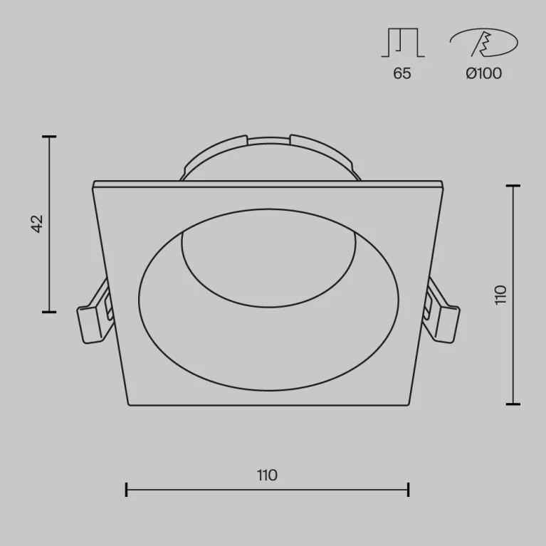Встраиваемый светильник Maytoni Technical Share DL126-GX53-SQ-B в Нижнем Новгороде