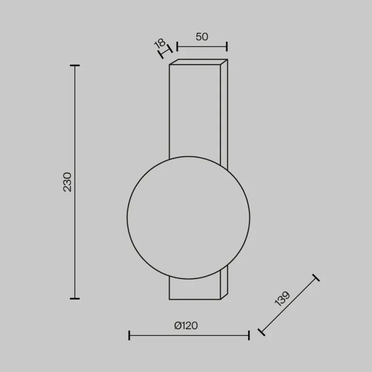Настенный светильник Maytoni Lunella MOD470WL-01BS в Нижнем Новгороде