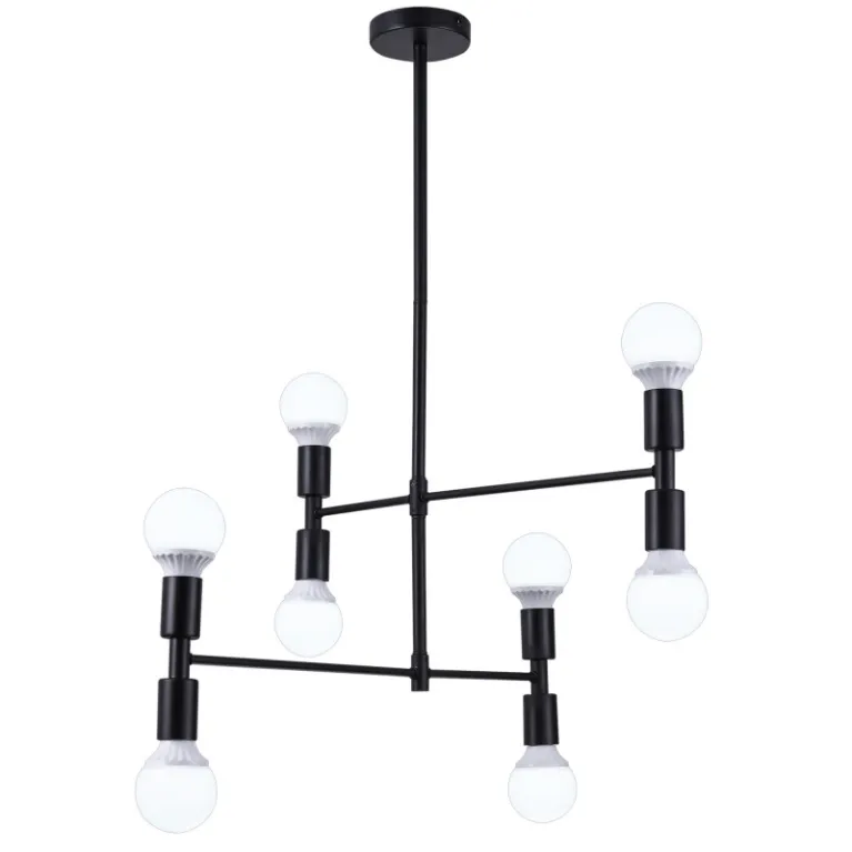 Люстра на штанге Natali Kovaltseva LOFT LUX 75129/8C BLACK в Нижнем Новгороде