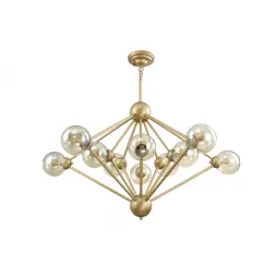 Подвесная люстра Crystal Lux FRANCISCA SP10 GOLD/COGNAC