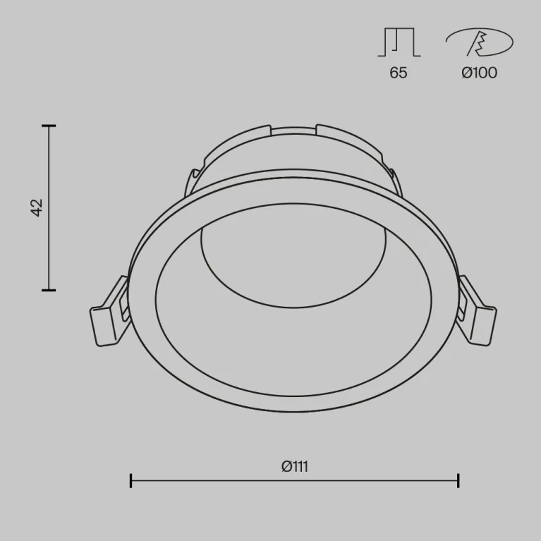 Встраиваемый светильник Maytoni Technical Share DL126-GX53-B в Нижнем Новгороде