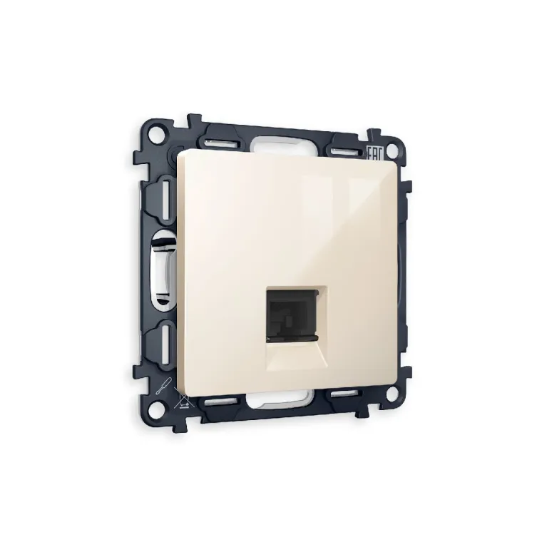 Комплект механизма компьютерной розетки RJ-45(8P8C) CAT6 со шторкой Ambrella Volt Alfa MA312010 в Нижнем Новгороде