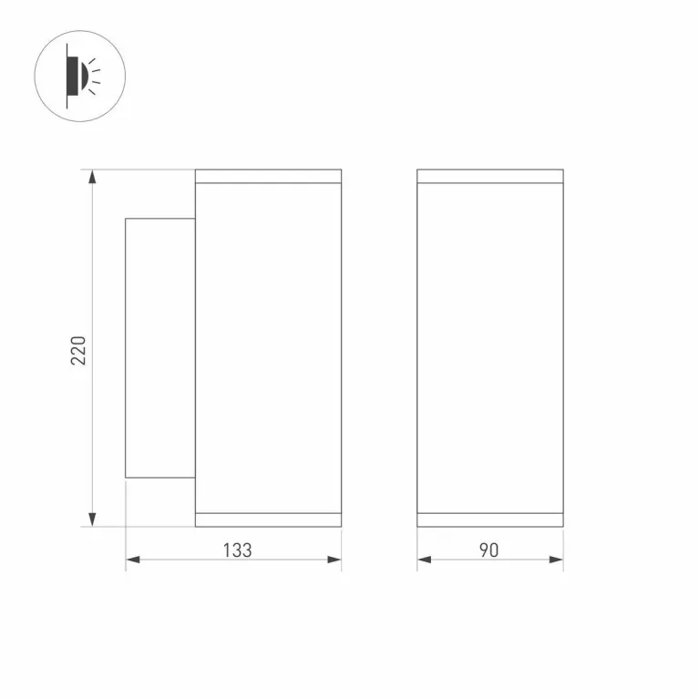 Уличный настенный светодиодный светильник Arlight LGD-Forma-Wall-Twin-R90-2x12W Day4000 037251 в Нижнем Новгороде