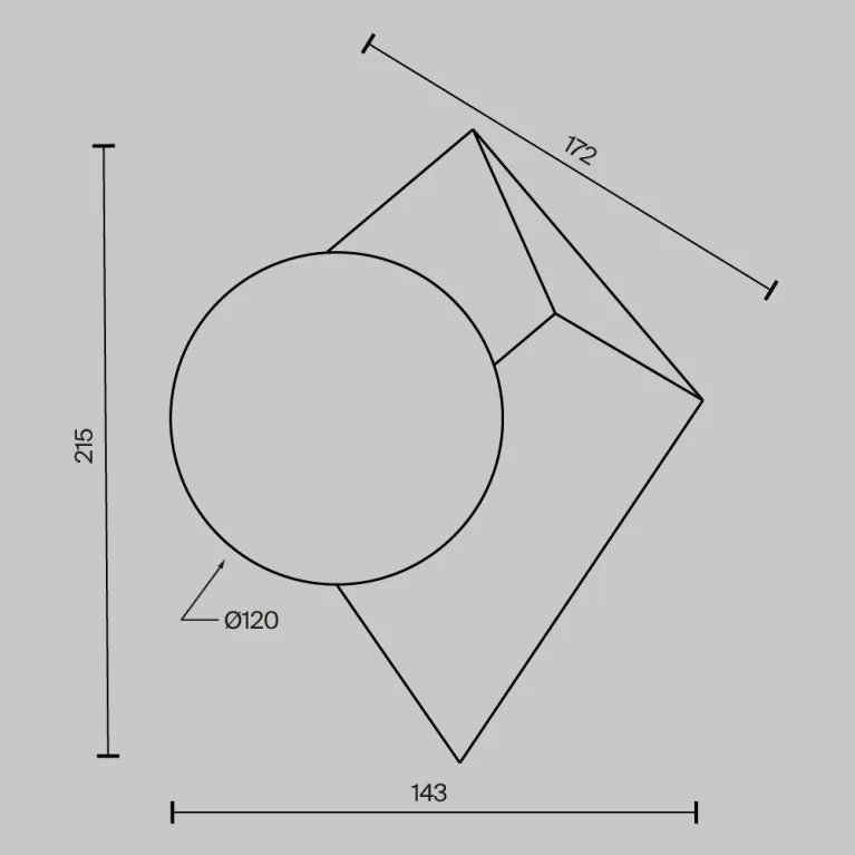 Настенный светильник Maytoni Cubeo MOD445WL-01B в Нижнем Новгороде