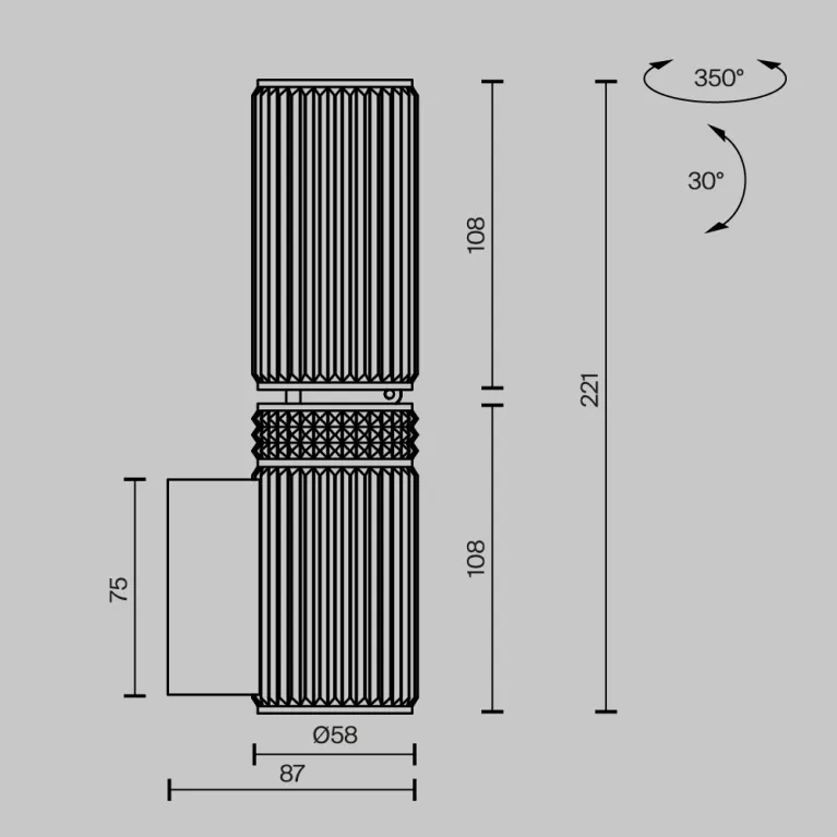Настенный светильник Maytoni Metropolis MOD475WL-02BS в Нижнем Новгороде