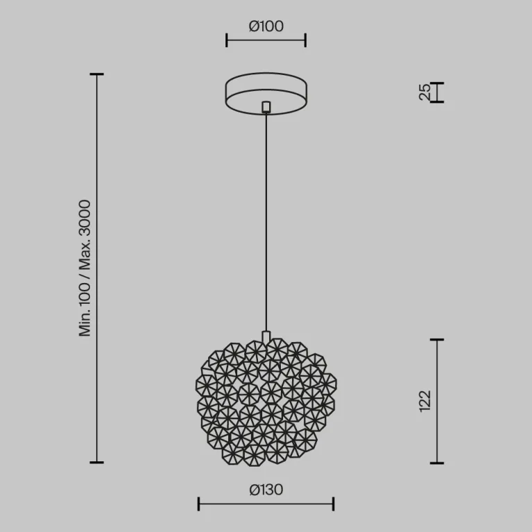 Подвесной светильник Maytoni Adamant MOD487PL-01BS в Нижнем Новгороде