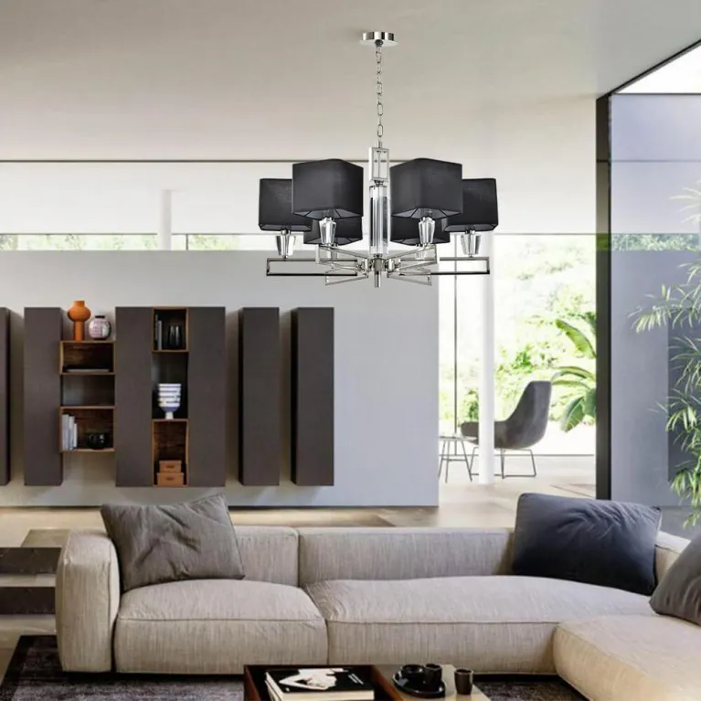 Подвесная люстра Lumien Hall Alessandriya LH1057/6P-NK-BK в Нижнем Новгороде