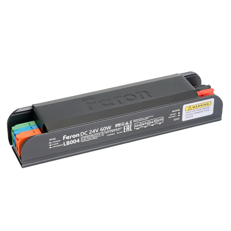 Трансформатор для светодиодной ленты с плавным пуском и диммированием Feron LB004 60W 24V 52123 в Нижнем Новгороде