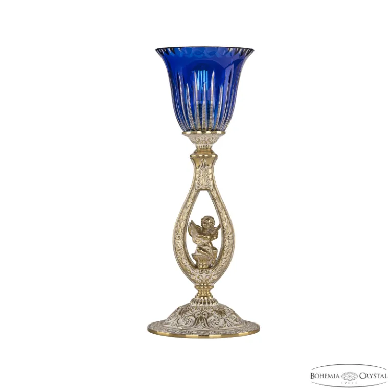 Настольная лампа Bohemia Ivele Crystal Florence 71400L/15 GW P2 Clear-Blue/H-1K FA1S в Нижнем Новгороде