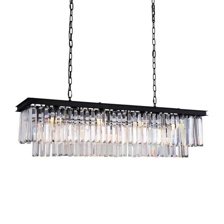 Подвесная люстра Delight Collection 1920s Odeon KR0387P-10C/P black/clear в Нижнем Новгороде