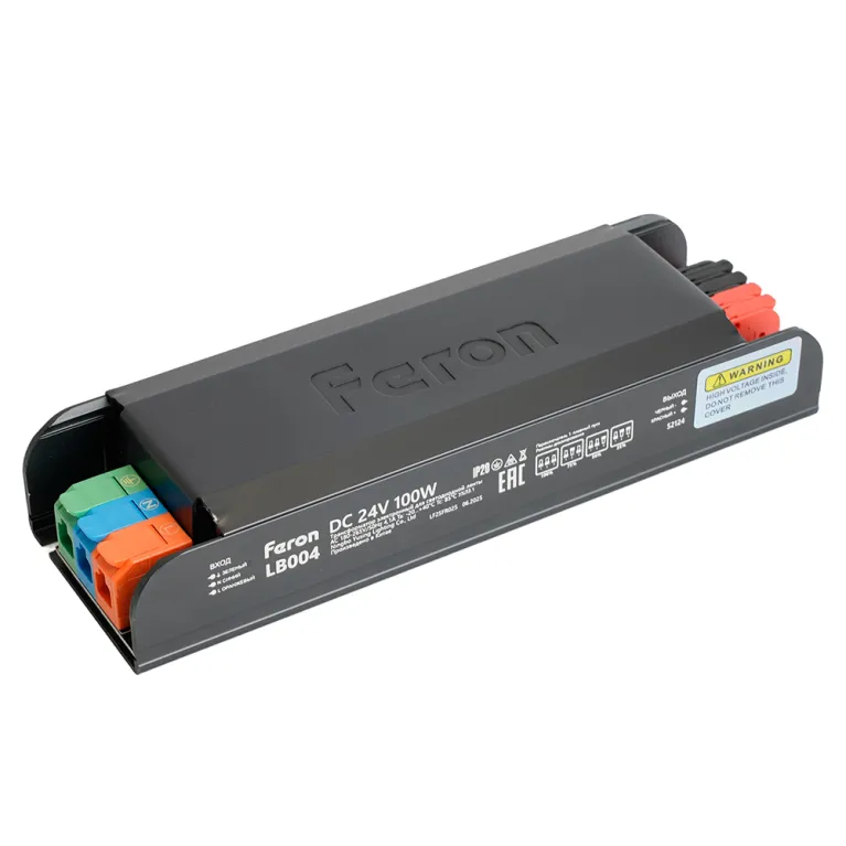 Трансформатор для светодиодной ленты с плавным пуском и диммированием Feron LB004 100W 24V 52124 в Нижнем Новгороде