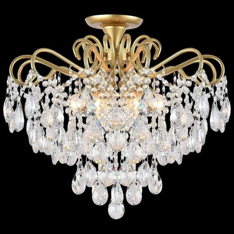 Потолочная люстра Reluce 04066-0.3-06 MATT GOLD+CR в Нижнем Новгороде