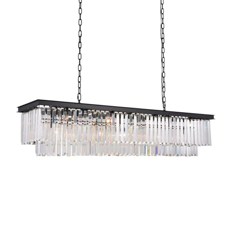 Подвесная люстра Delight Collection 1920s Odeon KR0387P-12C/P black/clear в Нижнем Новгороде