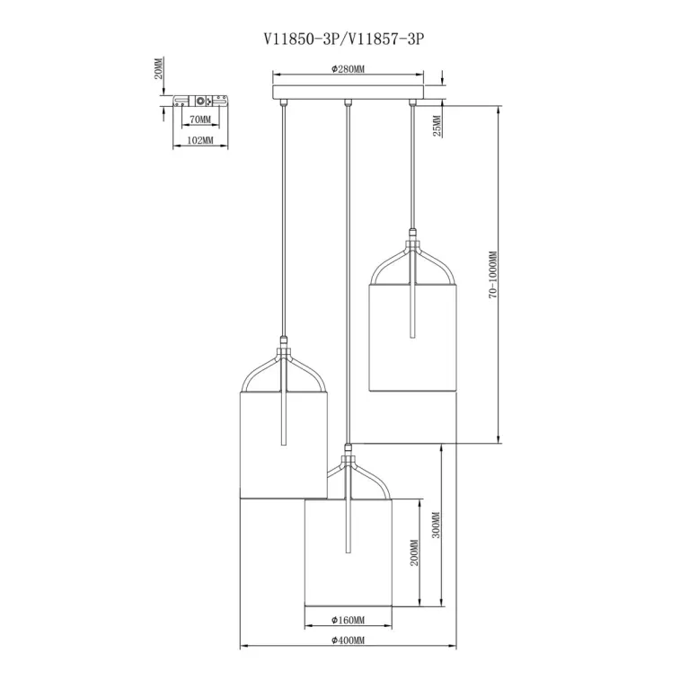 Подвесной светильник Moderli Inari V11857-3P в Нижнем Новгороде